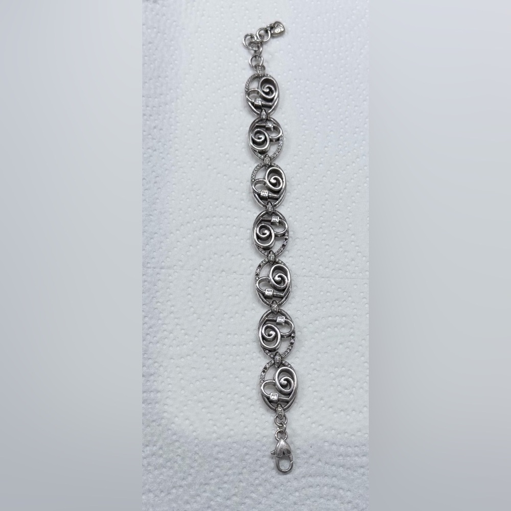Brighton vintage Elegant Silver Swirl Bracelet